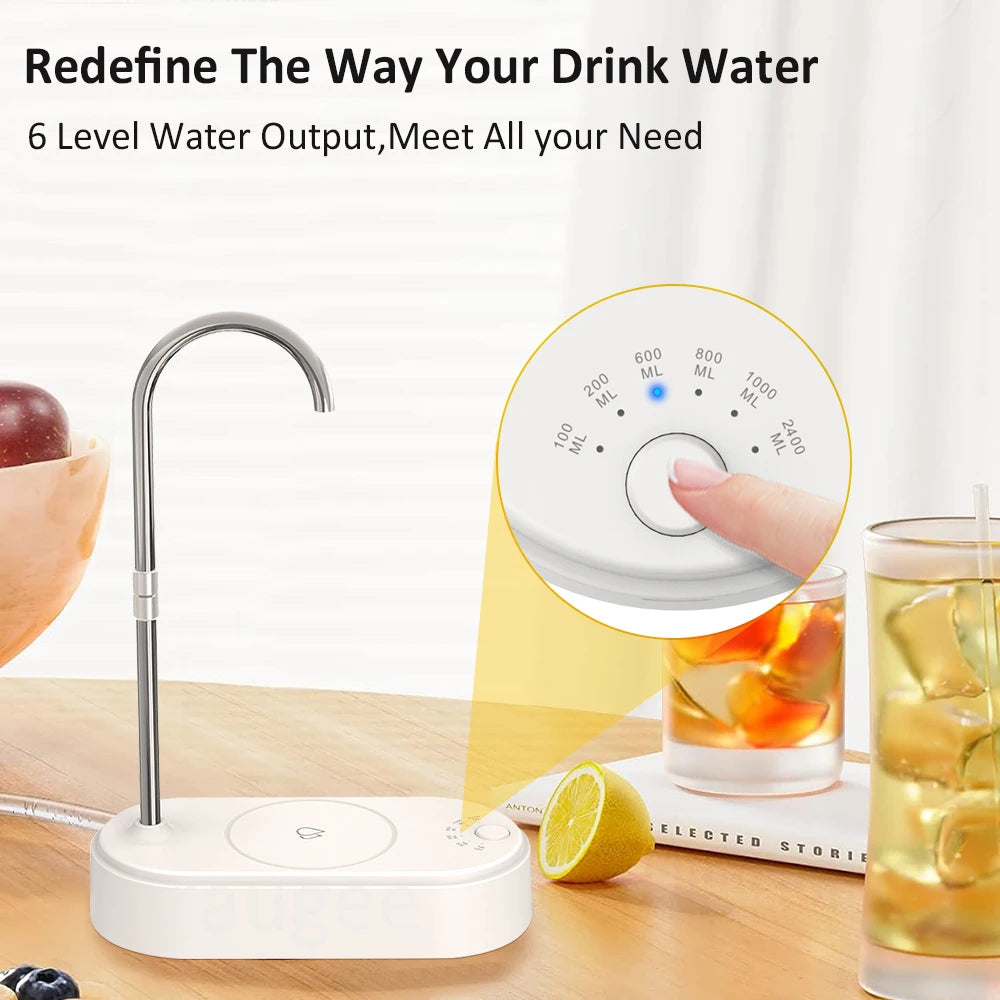 Electric Water Gallon Pump Automatic Water Dispenser Rechargeable Drinking Water Pump 19 Liters Desktop Water Bottle Dispenser